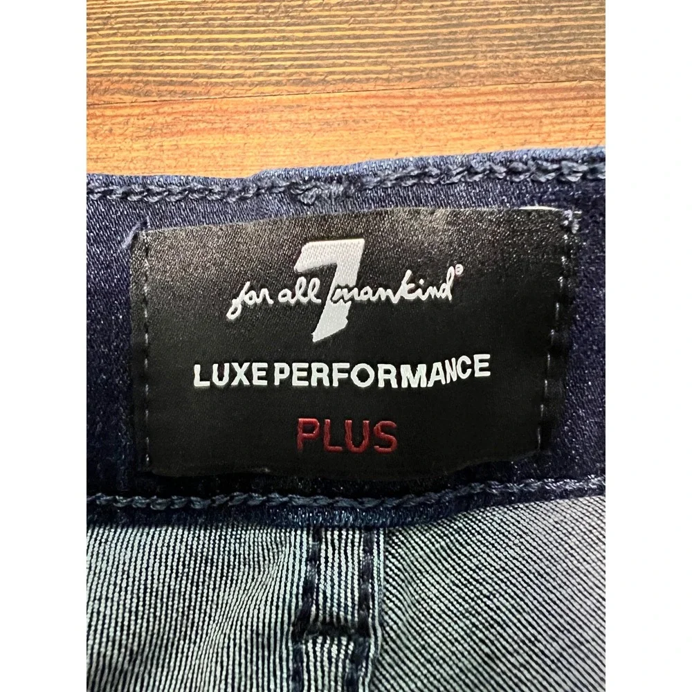 7 For All Mankind‎ Slimmy Tapered Luxe Performance Plus Jeans 32 Clean Deep Blue